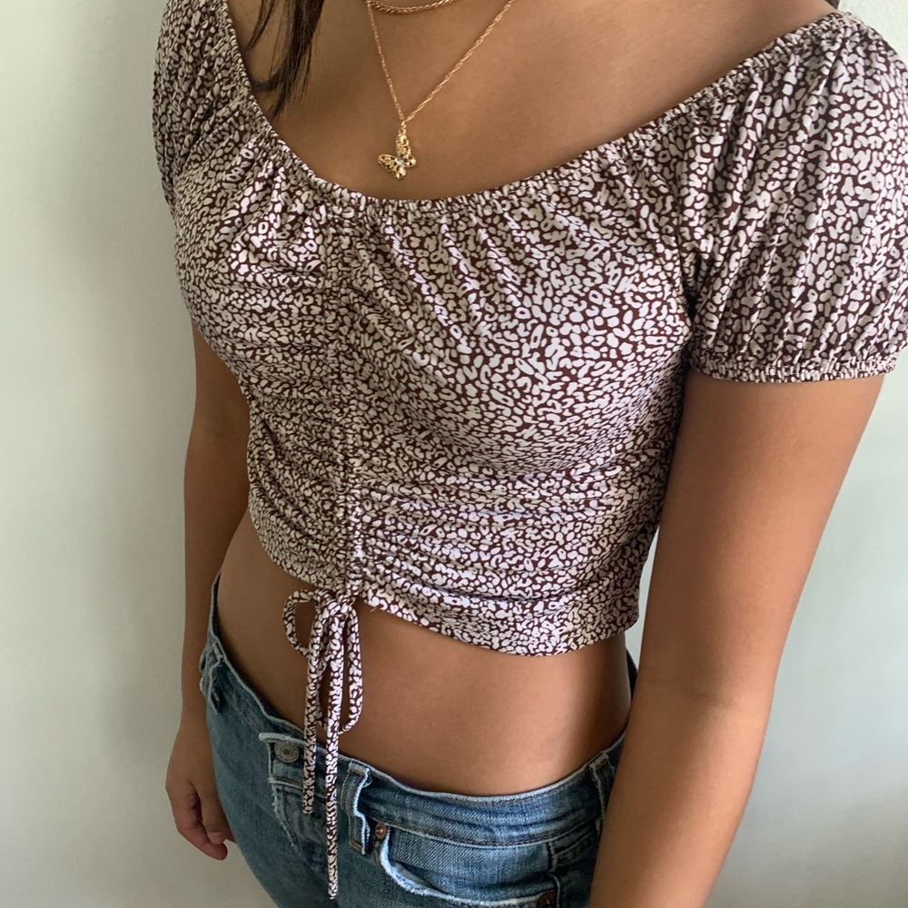 cheetah print crop top